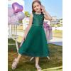 imageGRACE KARIN Flower Girl Dress VBack Sequin Party Tulle Dresses Kids Birthday Formal Wedding Pageant Princess Dress 512Green