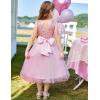 imageGRACE KARIN Flower Girl Dress VBack Sequin Party Tulle Dresses Kids Birthday Formal Wedding Pageant Princess Dress 512Pink