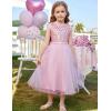 imageGRACE KARIN Flower Girl Dress VBack Sequin Party Tulle Dresses Kids Birthday Formal Wedding Pageant Princess Dress 512Pink