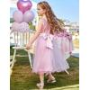 imageGRACE KARIN Flower Girl Dress VBack Sequin Party Tulle Dresses Kids Birthday Formal Wedding Pageant Princess Dress 512Pink