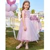 imageGRACE KARIN Flower Girl Dress VBack Sequin Party Tulle Dresses Kids Birthday Formal Wedding Pageant Princess Dress 512Pink