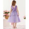 imageGRACE KARIN Flower Girl Dress VBack Sequin Party Tulle Dresses Kids Birthday Formal Wedding Pageant Princess Dress 512Purple