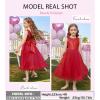imageGRACE KARIN Flower Girl Dress VBack Sequin Party Tulle Dresses Kids Birthday Formal Wedding Pageant Princess Dress 512Red