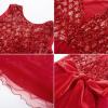 imageGRACE KARIN Flower Girl Dress VBack Sequin Party Tulle Dresses Kids Birthday Formal Wedding Pageant Princess Dress 512Red