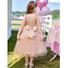 imageGRACE KARIN Flower Girl Dress VBack Sequin Party Tulle Dresses Kids Birthday Formal Wedding Pageant Princess Dress 512Rose Gold