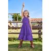 imageGRACE KARIN Girls Dresses Summer Spring Halter Maxi Dress Kids Ruffle Casual Flower Pleated Sun Dress Size 514Blue Purple