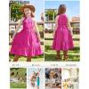 imageGRACE KARIN Girls Dresses Summer Spring Halter Maxi Dress Kids Ruffle Casual Flower Pleated Sun Dress Size 514Hot Pink