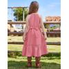 imageGRACE KARIN Girls Dresses Summer Spring Halter Maxi Dress Kids Ruffle Casual Flower Pleated Sun Dress Size 514Leather Pink