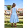 imageGRACE KARIN Girls Dresses Summer Spring Halter Maxi Dress Kids Ruffle Casual Flower Pleated Sun Dress Size 514Light Blue