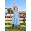 imageGRACE KARIN Girls Dresses Summer Spring Halter Maxi Dress Kids Ruffle Casual Flower Pleated Sun Dress Size 514Light Blue