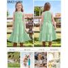 imageGRACE KARIN Girls Dresses Summer Spring Halter Maxi Dress Kids Ruffle Casual Flower Pleated Sun Dress Size 514Light Gray Green