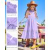 imageGRACE KARIN Girls Dresses Summer Spring Halter Maxi Dress Kids Ruffle Casual Flower Pleated Sun Dress Size 514Lilac Purple