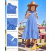 imageGRACE KARIN Girls Dresses Summer Spring Halter Maxi Dress Kids Ruffle Casual Flower Pleated Sun Dress Size 514Peacock Blue
