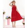 imageGRACE KARIN Girls Dresses Summer Spring Halter Maxi Dress Kids Ruffle Casual Flower Pleated Sun Dress Size 514Red