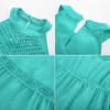 imageGRACE KARIN Girls Dresses Summer Spring Halter Maxi Dress Kids Ruffle Casual Flower Pleated Sun Dress Size 514Teal