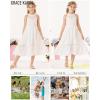 imageGRACE KARIN Girls Dresses Summer Spring Halter Maxi Dress Kids Ruffle Casual Flower Pleated Sun Dress Size 514White