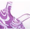 imageGRACE KARIN Girls One Piece Swimsuit One Shoulder Sleeveless Swimwear Cut Out Bathing Suit 614YPurple Fluid