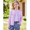 imageGRACE KARIN Girls Purple Cardigan Sweater Long Sleeve School Uniform Crew Neck Cute Cardigan 6Y