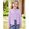imageGRACE KARIN Girls Purple Cardigan Sweater Long Sleeve School Uniform Crew Neck Cute Cardigan 6Y