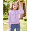 imageGRACE KARIN Girls Purple Cardigan Sweater Long Sleeve School Uniform Crew Neck Cute Cardigan 6Y