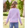 imageGRACE KARIN Girls Purple Cardigan Sweater Long Sleeve School Uniform Crew Neck Cute Cardigan 6Y