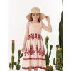 imageGRACE KARIN Girls Summer Boho Dresses Square Neck Smocked Sundresses Casual Sleeveless Maxi Dress for Girls 512YApricot