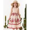 imageGRACE KARIN Girls Summer Boho Dresses Square Neck Smocked Sundresses Casual Sleeveless Maxi Dress for Girls 512YApricot