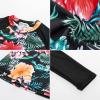 imageGRACE KARIN Girls Swimsuit Tankini Set Rash Guard Long Sleeve Swimsuit 4 Piece Bathing Suit Swimwear 514YBlack Floral