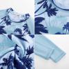 imageGRACE KARIN Girls Swimsuit Tankini Set Rash Guard Long Sleeve Swimsuit 4 Piece Bathing Suit Swimwear 514YBlue Coconut Tree