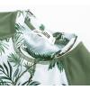 imageGRACE KARIN Girls Swimsuit Tankini Set Rash Guard Long Sleeve Swimsuit 4 Piece Bathing Suit Swimwear 514YGreen Coconut Tree