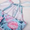 imageGRACE KARIN Girls Swimsuit Tankini Set Rash Guard Long Sleeve Swimsuit 4 Piece Bathing Suit Swimwear 514YLight Blue Leaves