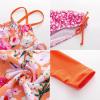 imageGRACE KARIN Girls Swimsuit Tankini Set Rash Guard Long Sleeve Swimsuit 4 Piece Bathing Suit Swimwear 514YOrange Floral