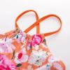 imageGRACE KARIN Girls Swimsuit Tankini Set Rash Guard Long Sleeve Swimsuit 4 Piece Bathing Suit Swimwear 514YOrange Floral