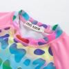 imageGRACE KARIN Girls Swimsuit Tankini Set Rash Guard Long Sleeve Swimsuit 4 Piece Bathing Suit Swimwear 514YPink Leopard