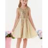 imageGRACE KARIN Gold Dress for Girls Sparkly Sequin Fancy Party Formal Homecoming Birthday SleevelessGold