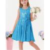 imageGRACE KARIN Gold Dress for Girls Sparkly Sequin Fancy Party Formal Homecoming Birthday SleevelessLight Blue