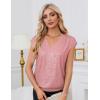 imageGRACE KARIN V Neck Sequin Short Sleeve Tops for Women Elastic Sparkly Tank Top for PartyLight Pink