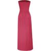 imageGRACE KARIN Womens Casual Short Sleeve Long Empire Maxi Tube Dress Size M Watermelon Red