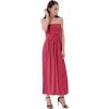 imageGRACE KARIN Womens Casual Short Sleeve Long Empire Maxi Tube Dress Size M Watermelon Red