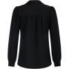 imageGRACE KARIN Womens Long Sleeve V Neck Tops Button Down Collared Work Business Blouses Casual ShirtBlacklong Sleeve