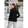 imageGRACE KARIN Womens Long Sleeve V Neck Tops Button Down Collared Work Business Blouses Casual ShirtBlacklong Sleeve