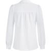 imageGRACE KARIN Womens Long Sleeve V Neck Tops Button Down Collared Work Business Blouses Casual ShirtWhitelong Sleeve