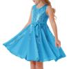 imageGRACE KARIN Gold Dress for Girls Sparkly Sequin Fancy Party Formal Homecoming Birthday SleevelessLight Blue