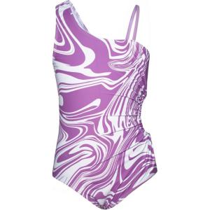 imageGRACE KARIN Girls One Piece Swimsuit One Shoulder Sleeveless Swimwear Cut Out Bathing Suit 614YPurple Fluid