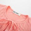 imageGRACE KARIN Ladies Casual Tops Flutter Sleeve Crew Neck Pleated Front ALine Blouse Summer Shirts Light Pink XL