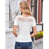 imageGRACE KARIN Womens Lace Going Out Tops Slim Fit Short Sleeve Blouse Summer Dressy T Shirts 2025 Fashion Clothes Trendy OutfitWhite