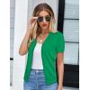 imageGRACE KARIN Womens 2025 Basic Summer Short Sleeve Cardigan Sweaters Lightweight VNeck Button Down Cropped Shrug Sweater TopsGreen