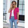 imageGRACE KARIN Womens 2025 Basic Summer Short Sleeve Cardigan Sweaters Lightweight VNeck Button Down Cropped Shrug Sweater TopsHot Pink