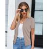 imageGRACE KARIN Womens 2025 Basic Summer Short Sleeve Cardigan Sweaters Lightweight VNeck Button Down Cropped Shrug Sweater TopsKhaki