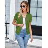 imageGRACE KARIN Womens 2025 Basic Summer Short Sleeve Cardigan Sweaters Lightweight VNeck Button Down Cropped Shrug Sweater TopsLight Green